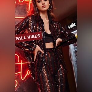 Zara sequin pant set